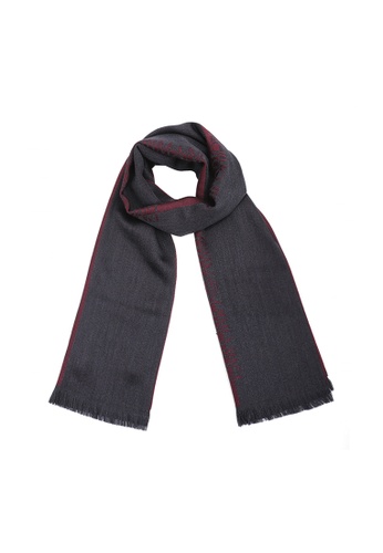 Emporio Armani Black Wool Scarf for Men Mens Accessories Scarves and mufflers 