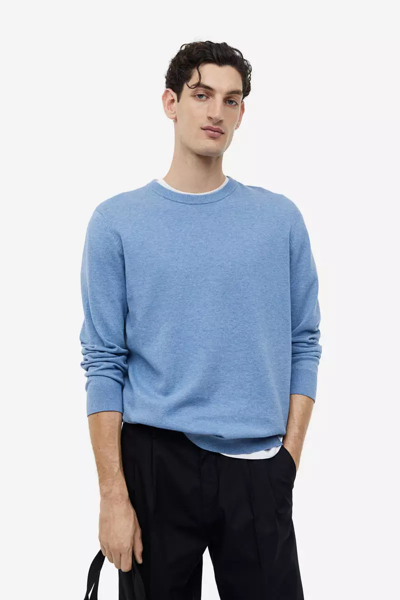 Buy H M Slim Fit Fine knit cotton jumper 2024 Online ZALORA