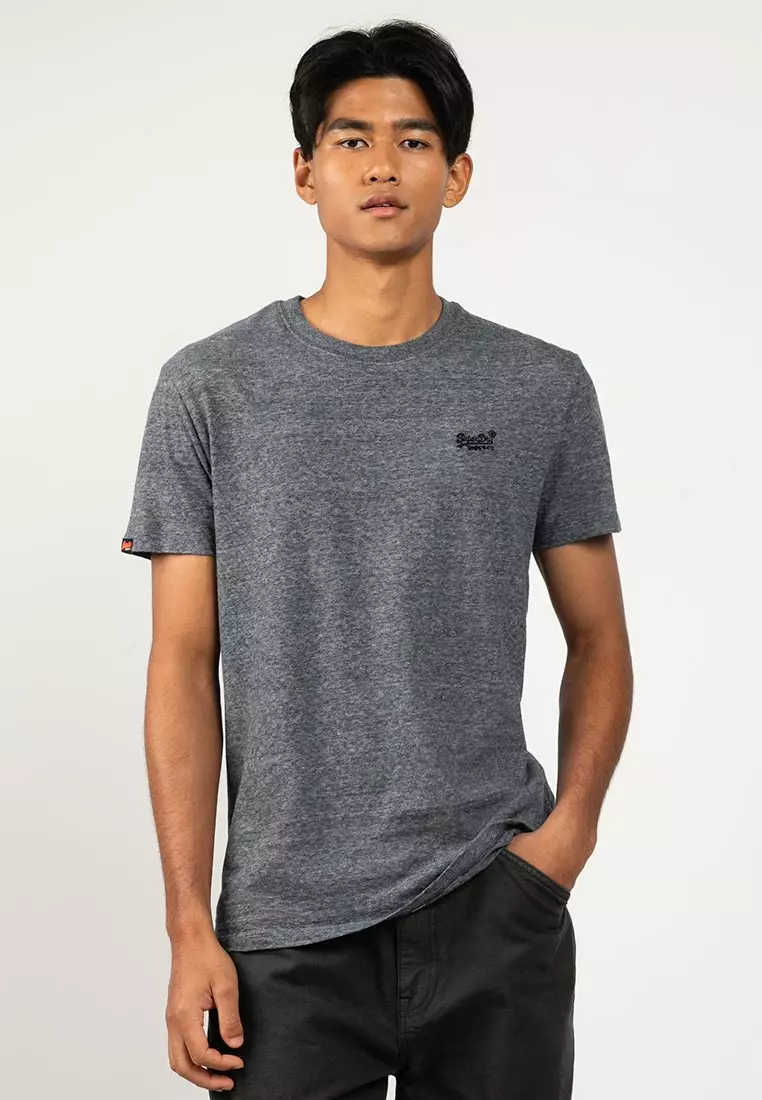 Superdry T-shirt Uomo Essential Logo EMB - Manica Corta - Verde Menta Chiaro - Taglie 2XL E 3XL