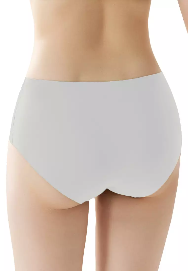 Antibacterial 2 pcs Maternity Seamless Panties  (1 Light Grey + 1 Coral Pink In a Pack)