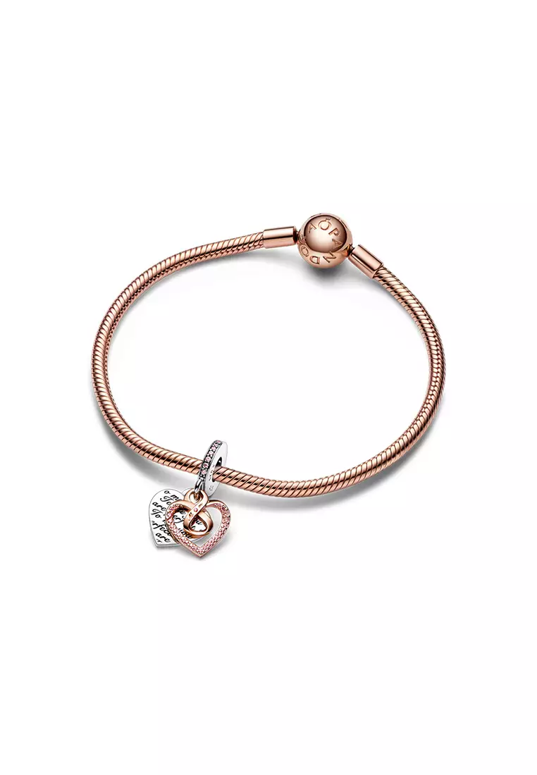 Buy PANDORA Pandora 14K Rose Gold Plated Two-tone Infinity Heart