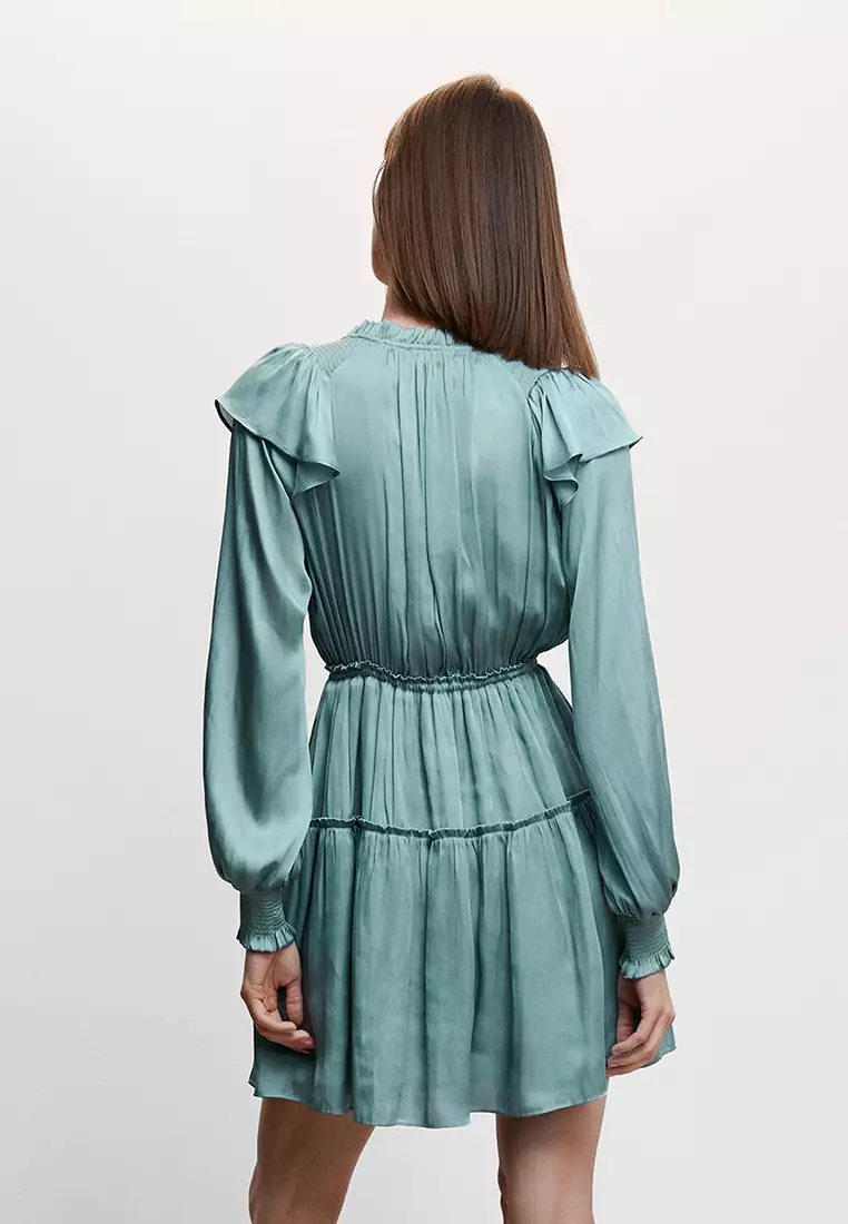 Ruffle Satin Dress