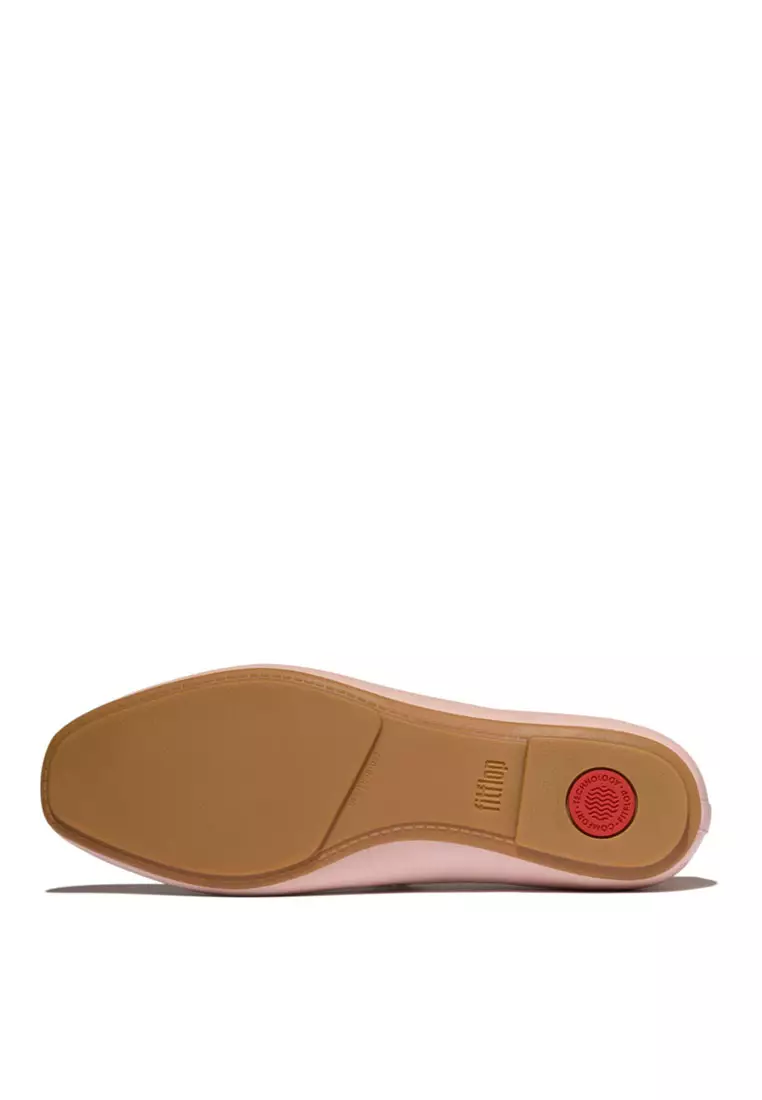DELICATO Women's Pearls & Crystal Leather Ballet Flats  - Faded Blush (A0Q-D72)