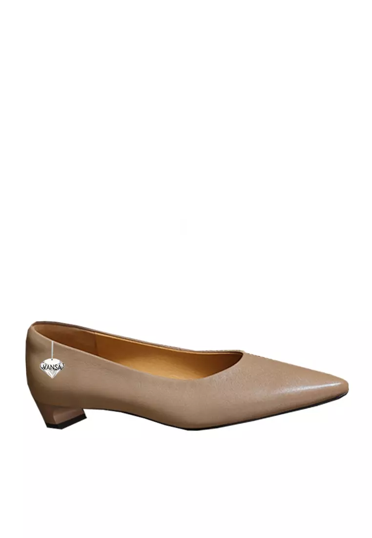 Discount on Twenty Eight Shoes  shoes - SKU: VANSA Top Layer sheepskin Pointed Toe Low Heel Pumps VSW-H-7382326