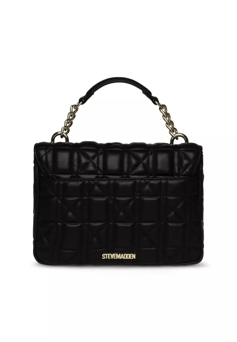 BSTELLE BLACK/GOLD SATCHEL BAG