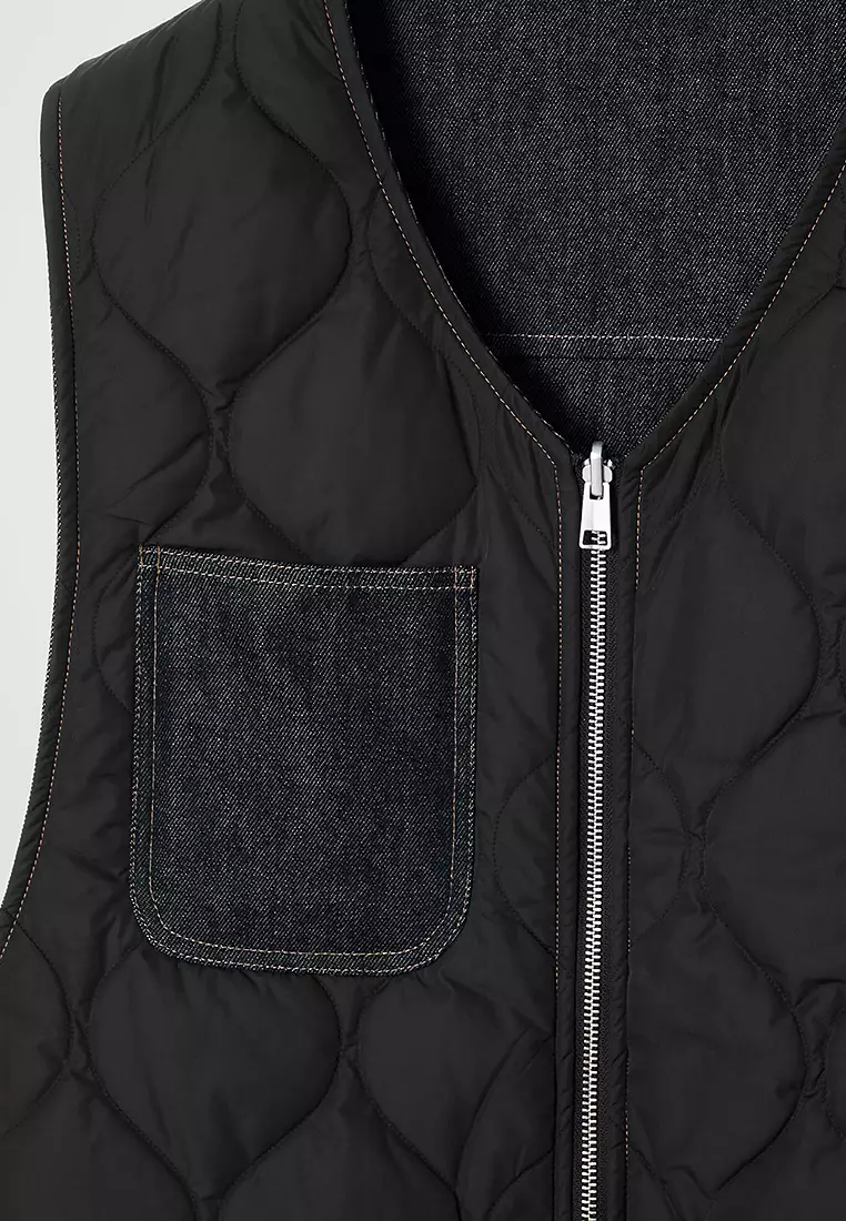 Reversible Denim Utility Gilet
