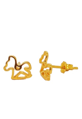 Buy Litz Litz 916 22k Gold Rocking Horse Earrings Online Zalora Malaysia