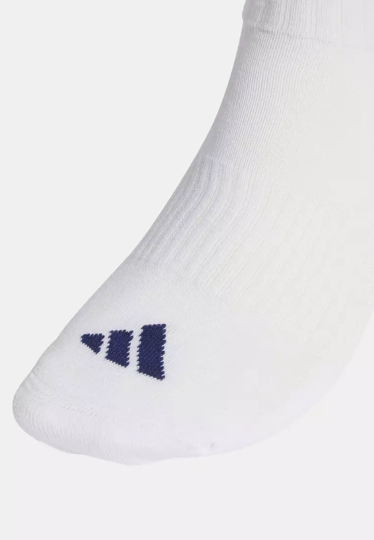 3-Stripes 緩震運動襪 3 對裝