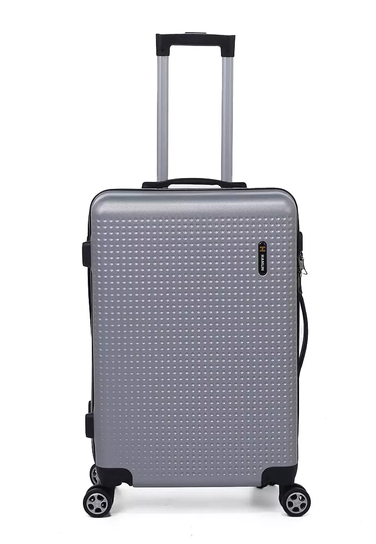 Isvara Tas Koper Hardcase One Set Unisex Large Compartment Suitcase Code Lock System Material ABS+PVC Coated ORIGINAL - Gray