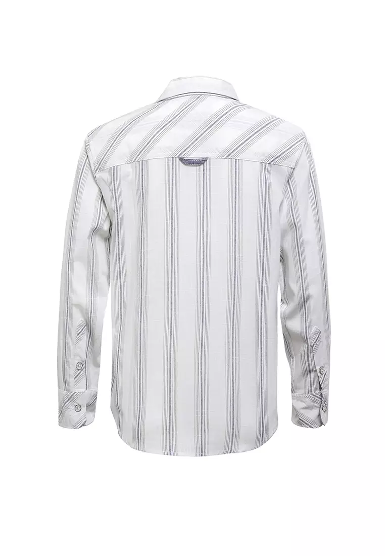 Pito Dito Boy Hartigan Kemeja Panjang Anak Putih Motif Salur