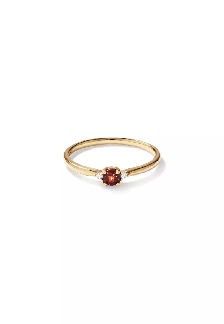 Garnet stone hot sale engagement rings