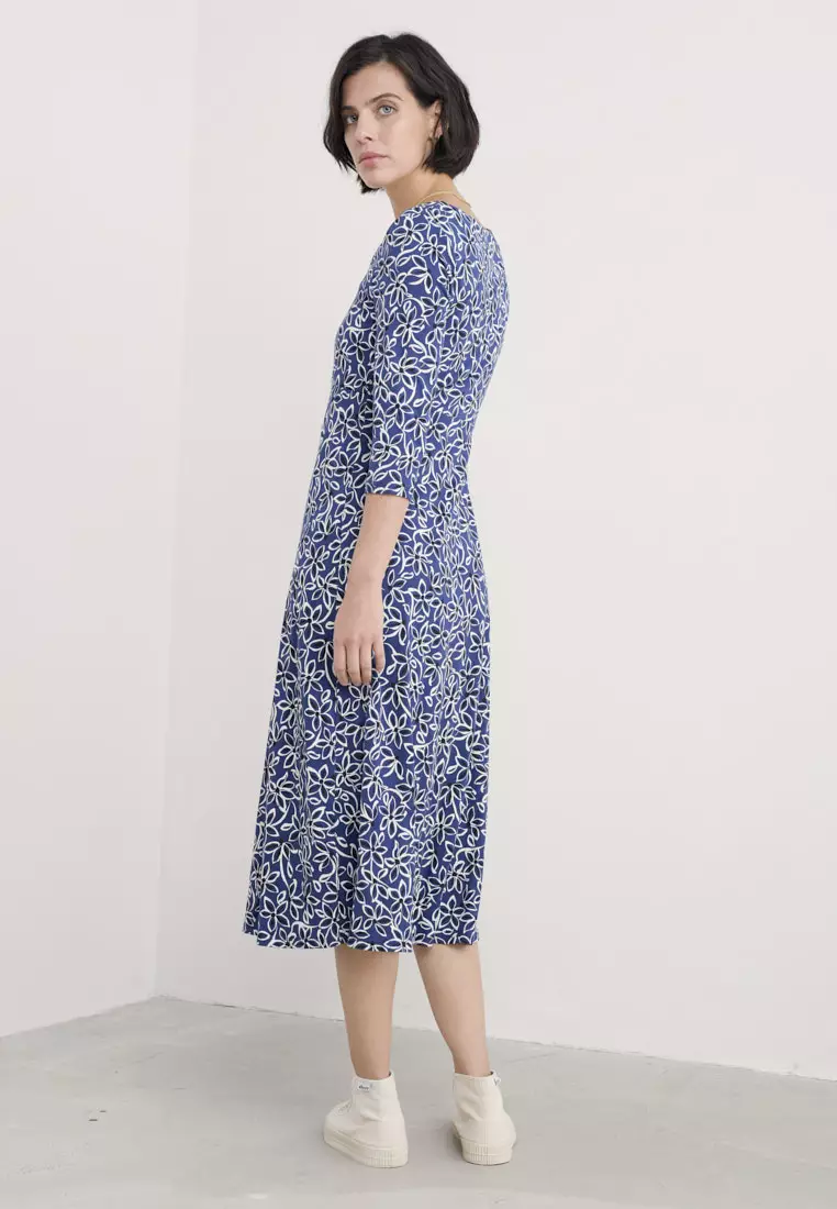 Seasalt Cornwall Navy 3/4 Secret Cove Dress