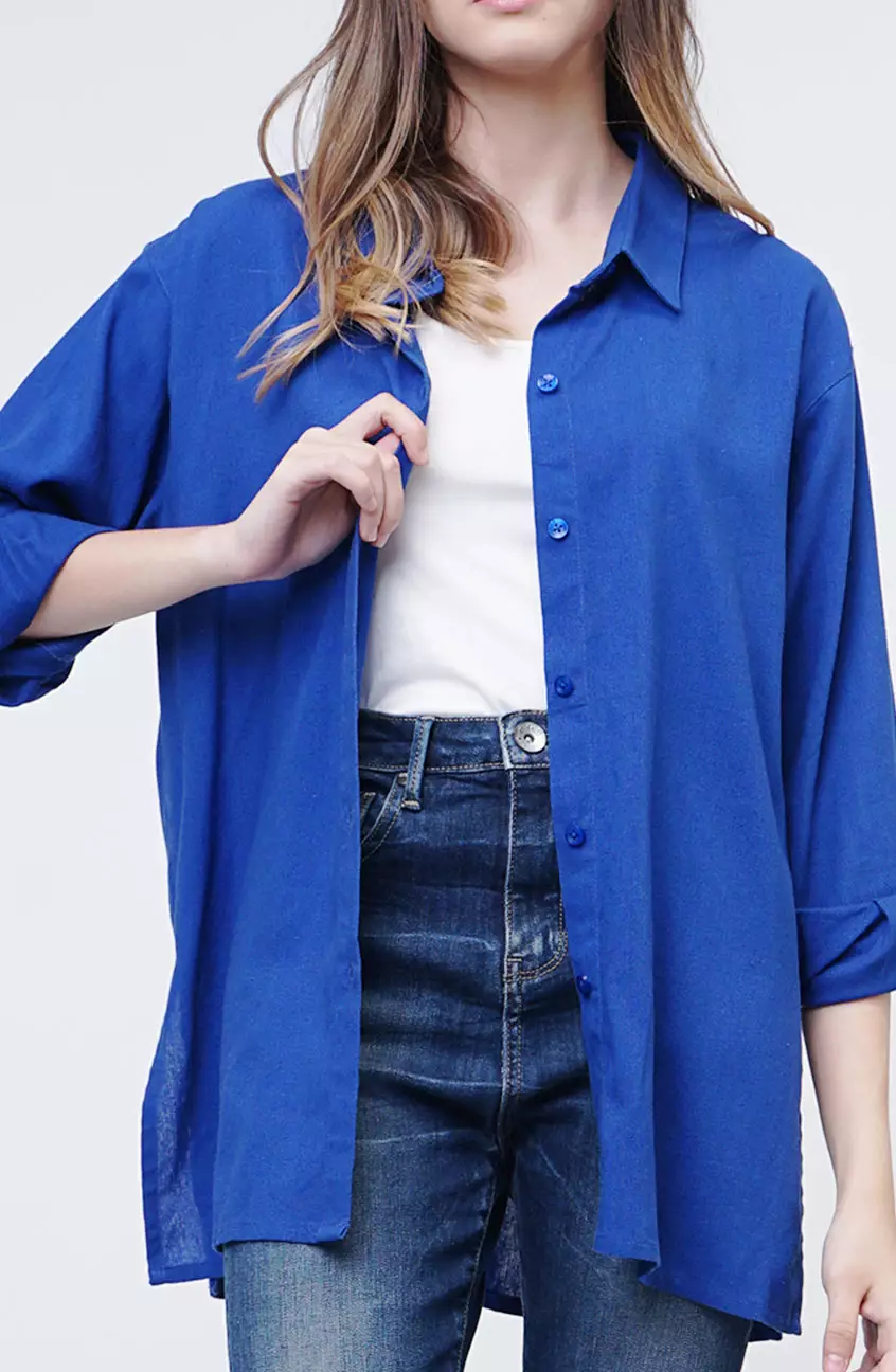 Kemeja Wanita Loona Blue