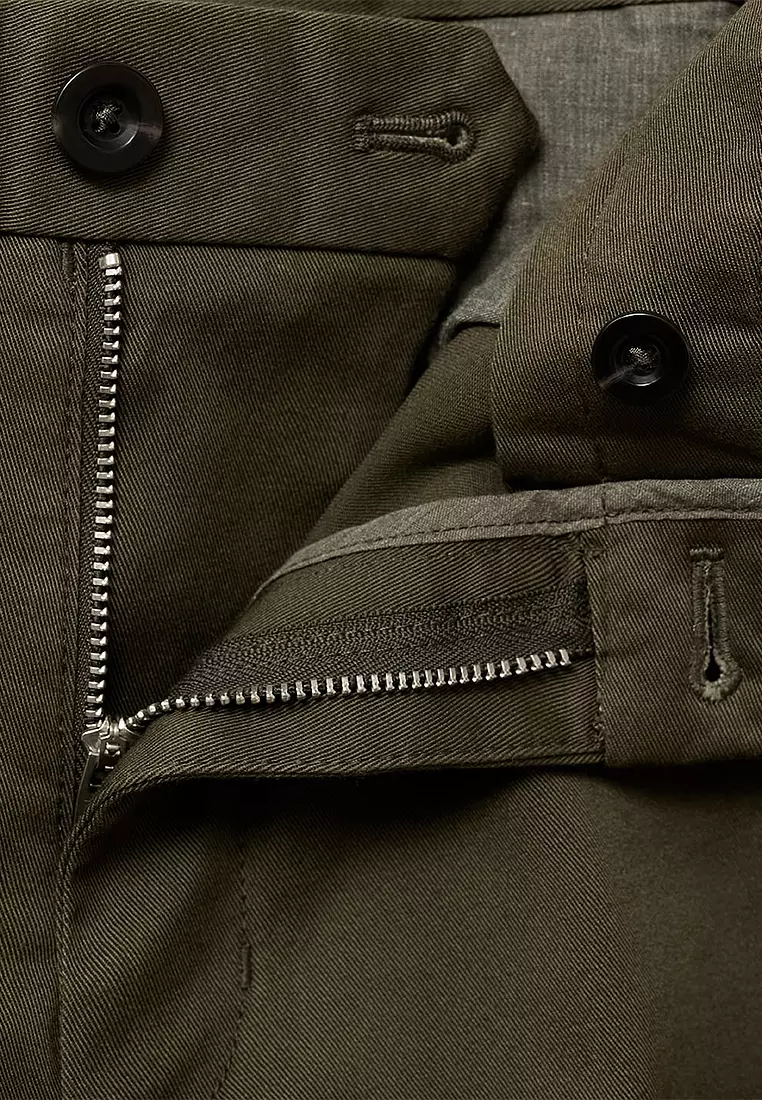 Barna Slim-Fit Twill Chino Trousers