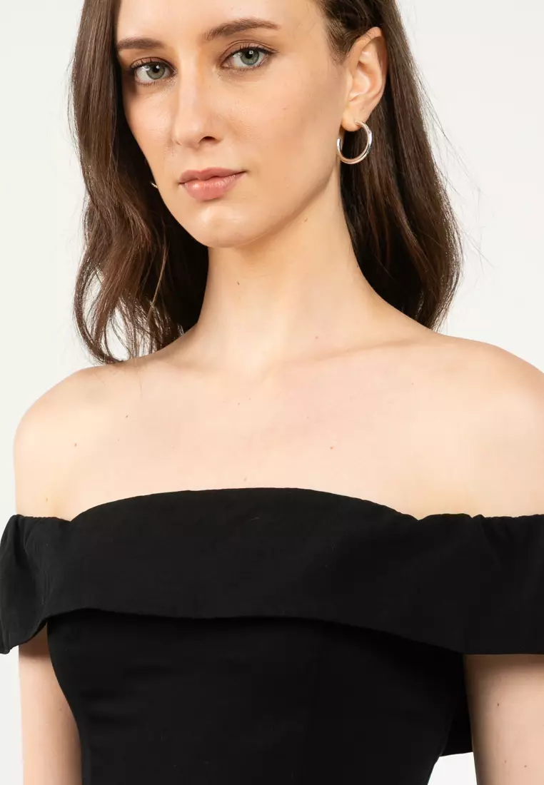 Off Shoulder Top and Skirt Set