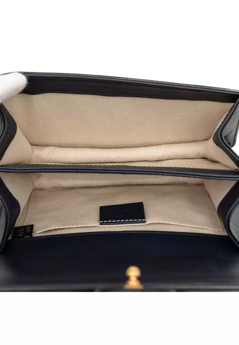 Pre-Loved Gucci Mini Calfskin Web Bamboo Dionysus Satchel