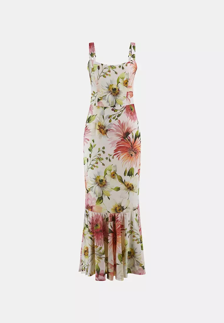 Fleur Straps Midi Dress