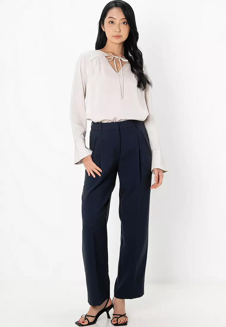 Mary Long Sleeves String Top