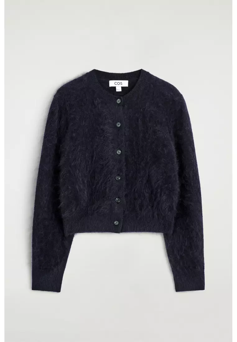 BRUSHED MERINO WOOL CARDIGAN