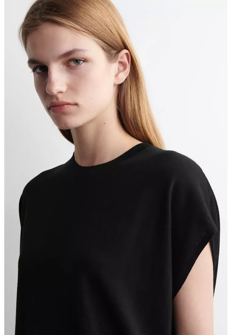 CIRCLE-CUT MERINO WOOL TOP