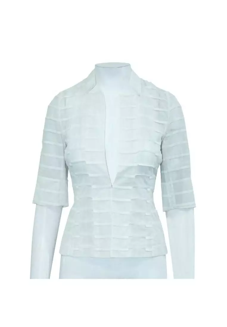 White cotton hot sale bolero jacket