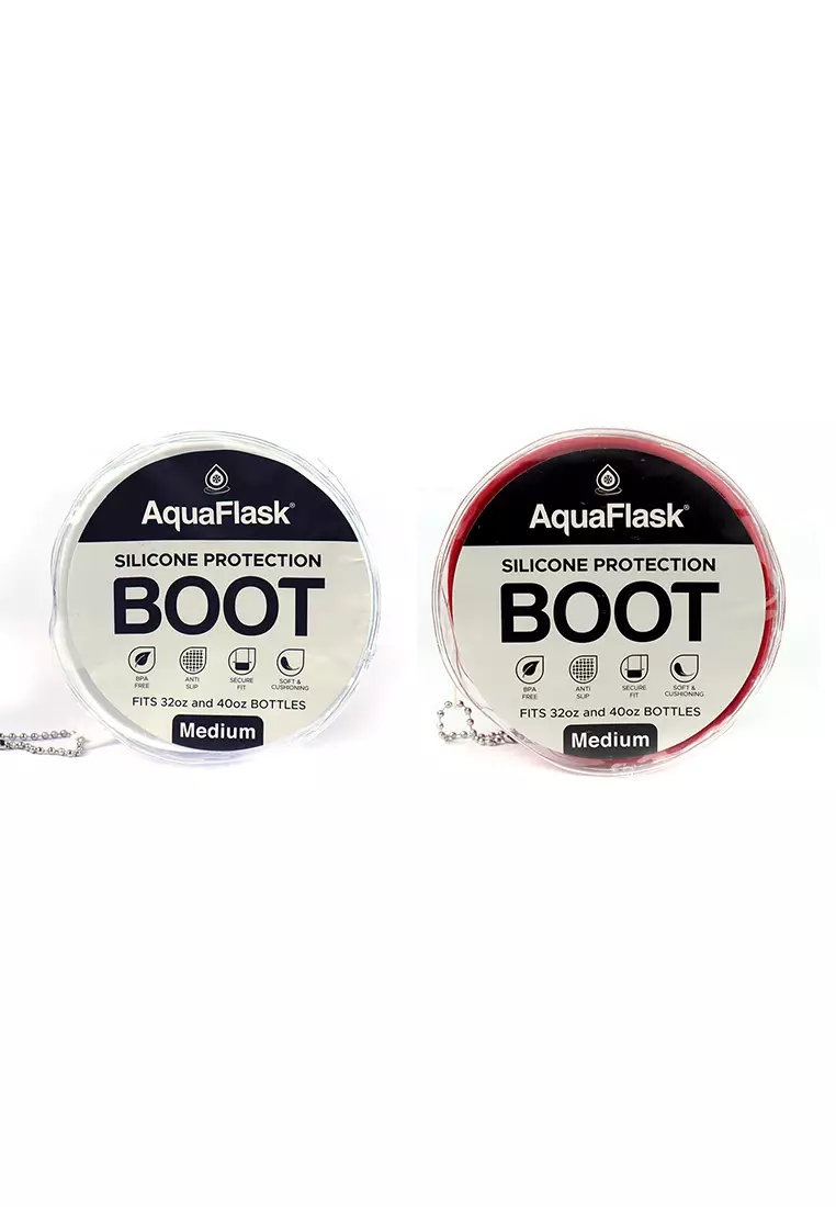 Boot it up! Silicone Protection Boot for 32oz and 40oz Arctic White & Cherry Red