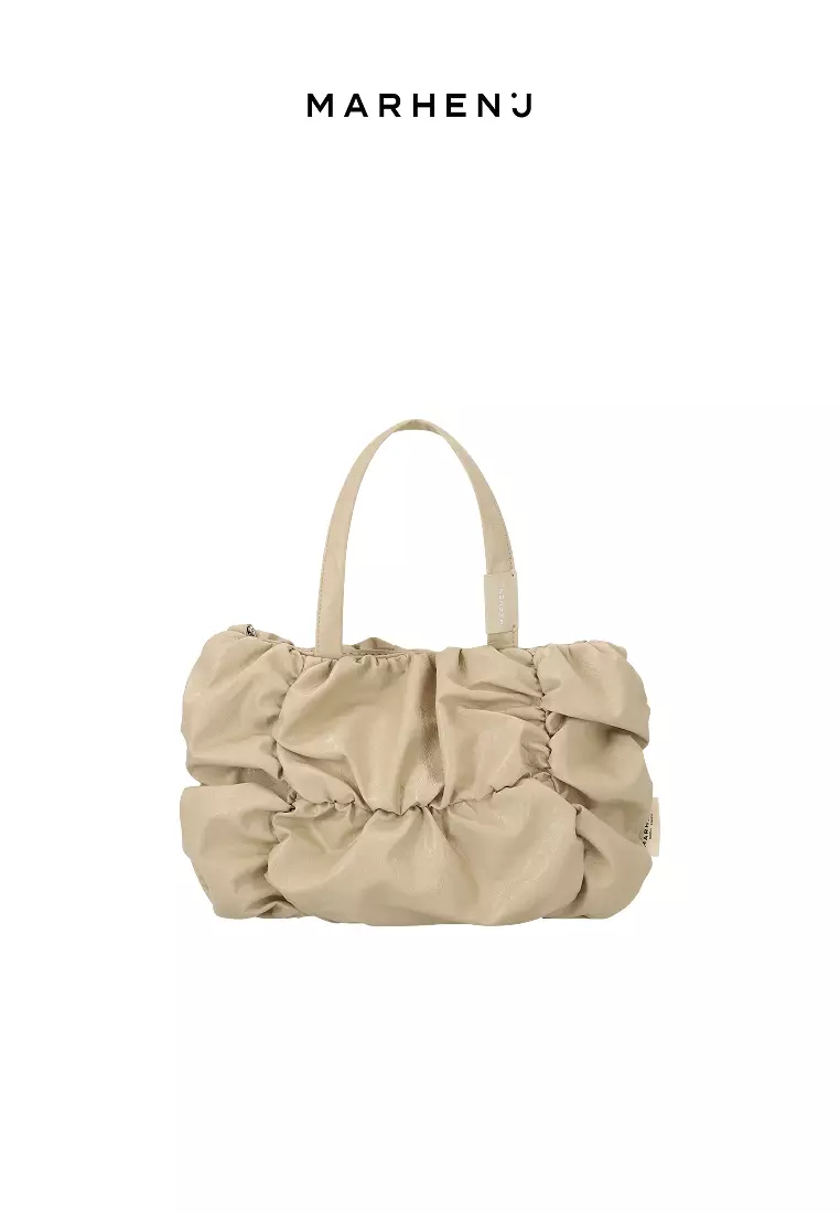 POPCORN JAZZ Nylon Crossbody Bag Beige