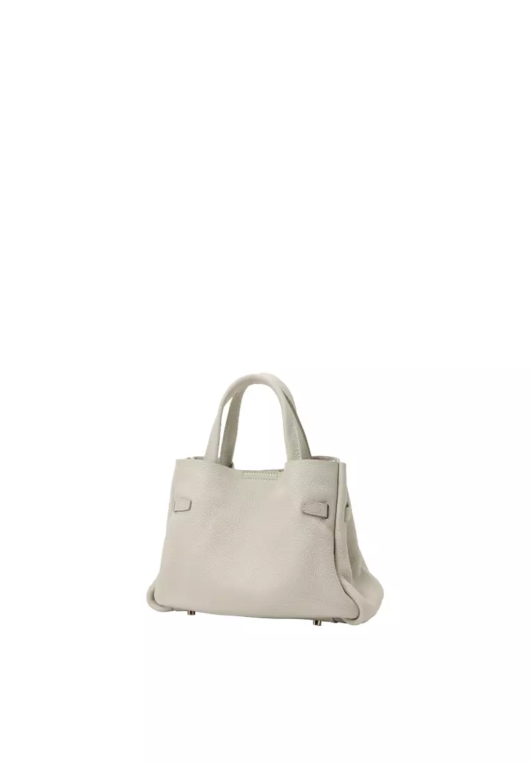 SAOIRSE Belt Soft Structural Shoulder Tote Mini - Cream Beige