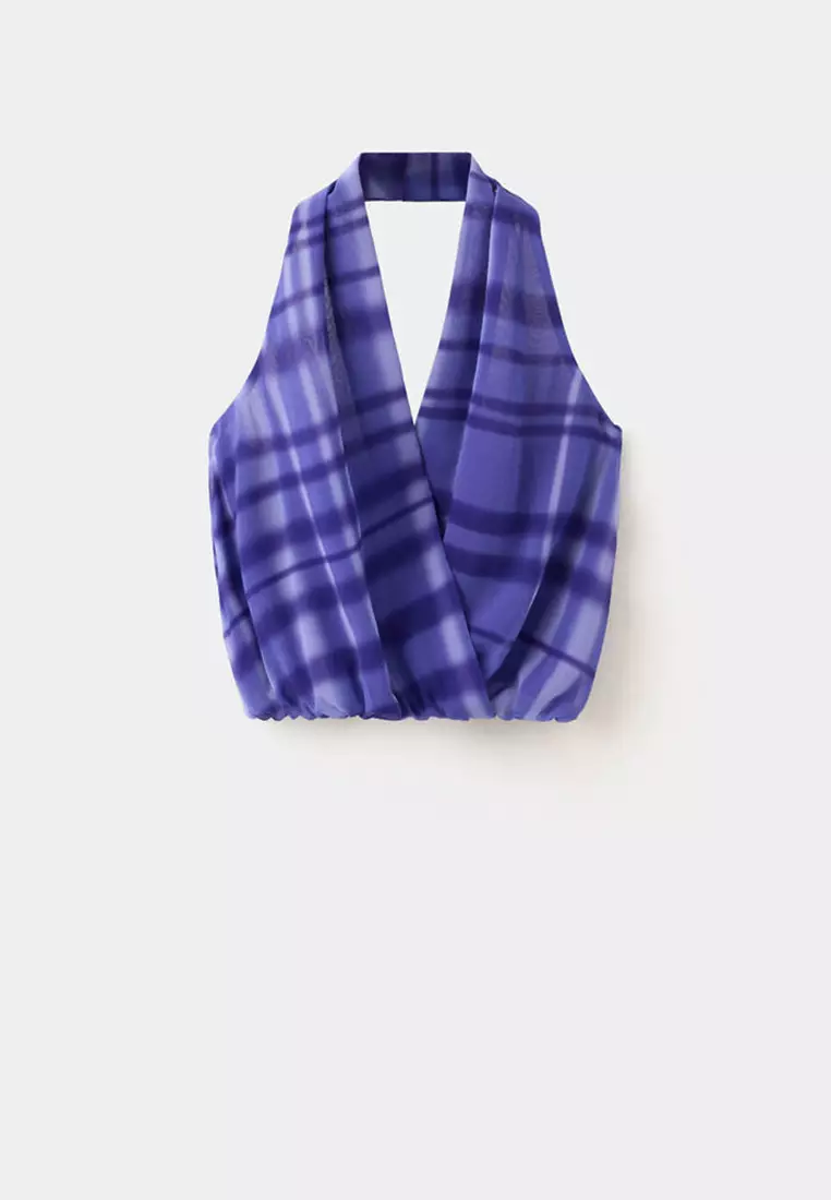 Halter-Neck Printed Top