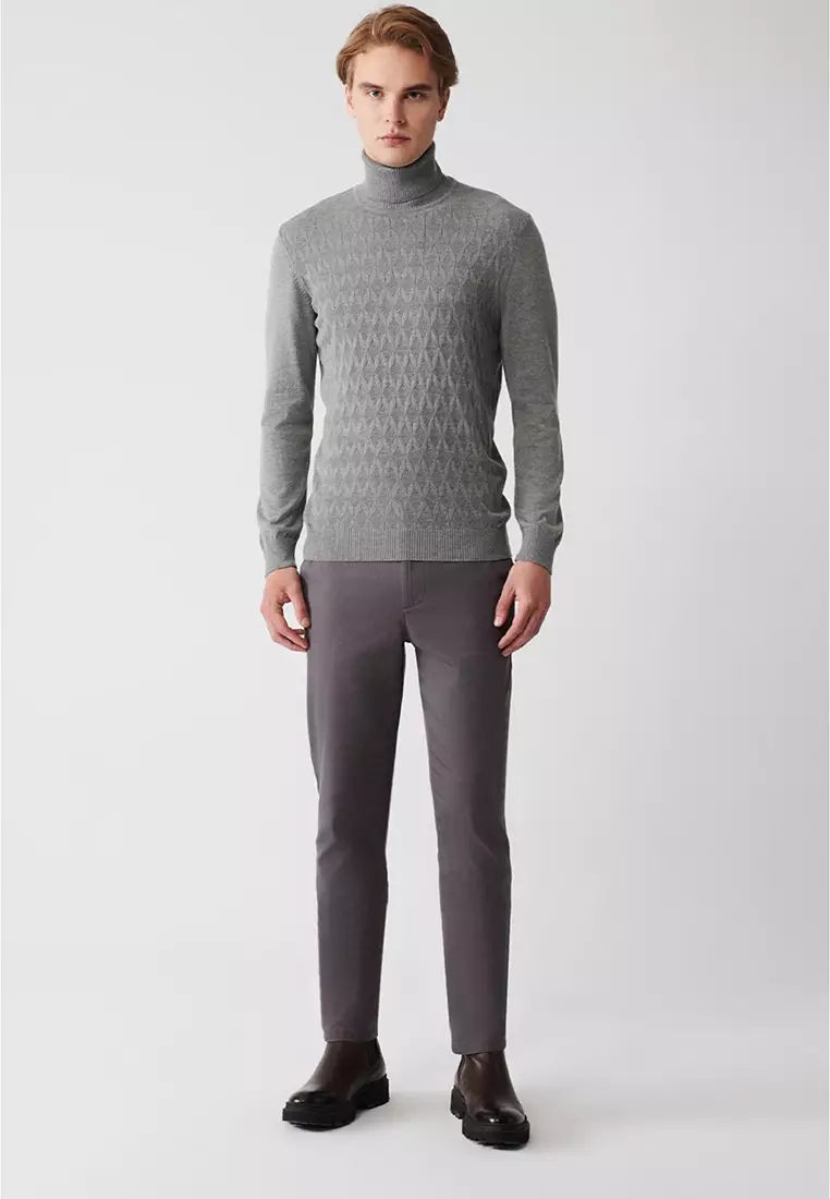 Turtleneck Patterned Sweater