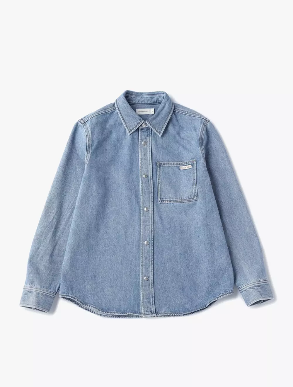 Calvin Klein Jeans - One-Pocket Denim Regular Shirt - Blue - blue