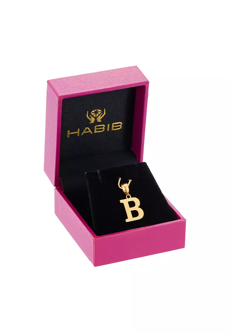 HABIB 916/22K Yellow Gold Alphabet Pendant STP060723(B)