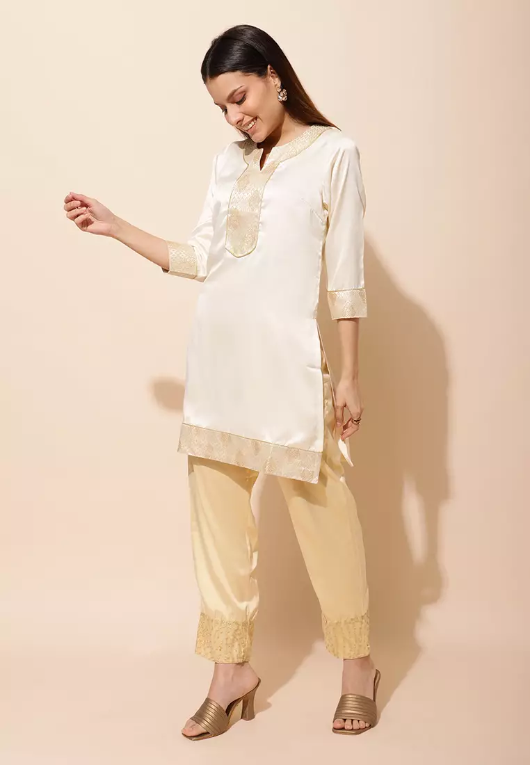 Chanira Festive Afreen Tunic-Ivory