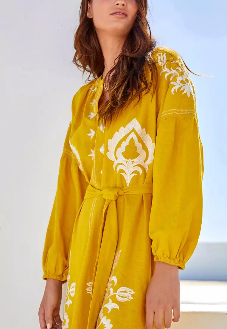 Next mustard clearance dress