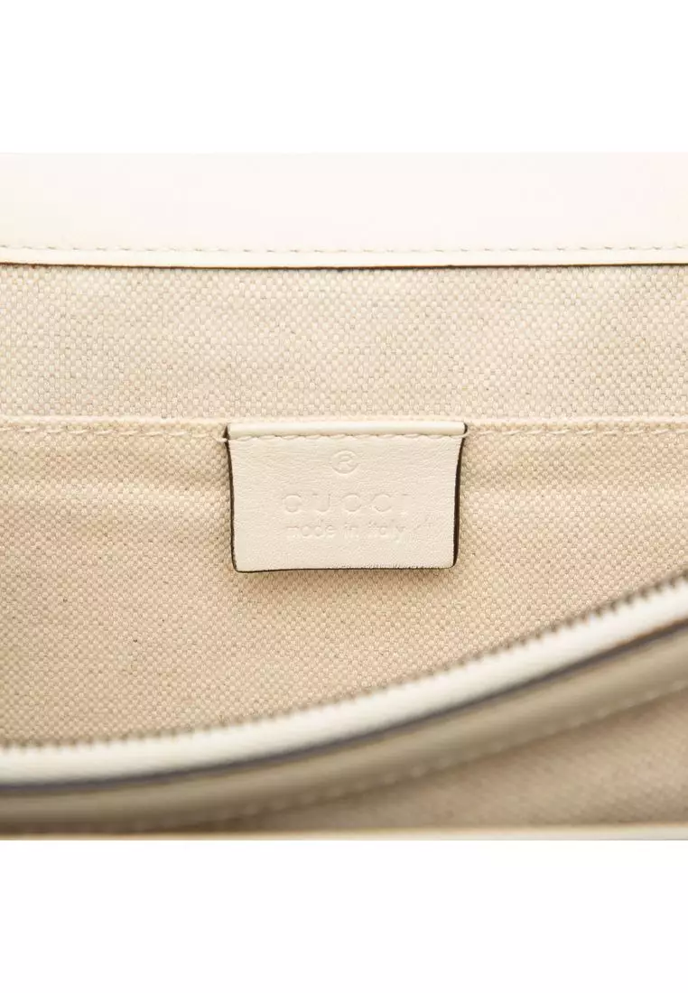 Pre-Loved Gucci Medium Leather Bamboo Dionysus Web Satchel