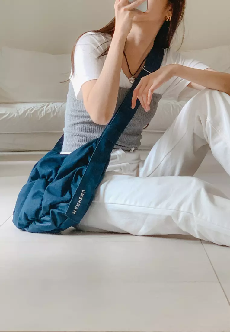 POPCORN SWING Nylon Crossbody Bag Denim