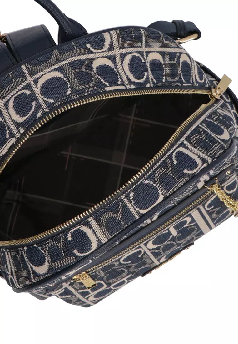Dark Blue Carlo GEO Jacquard Backpack