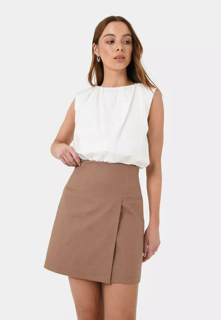 Nia Mini Linen Skirt