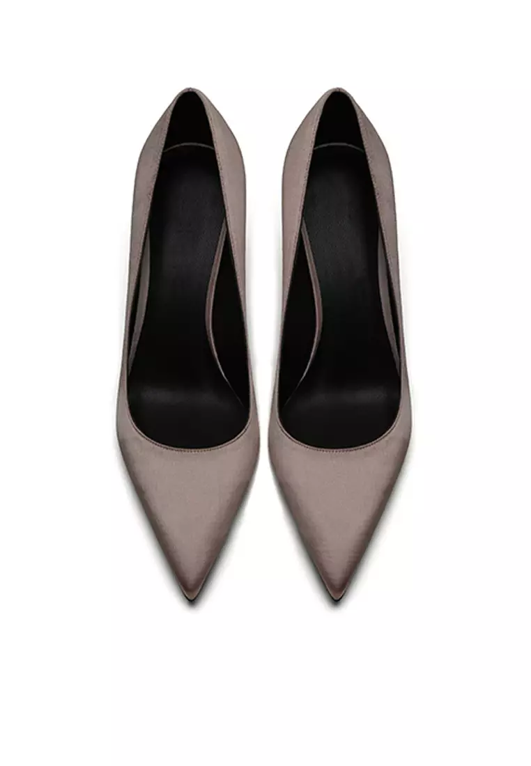 10CM Silk Fabrics Pointed High Heel Shoes HZL213