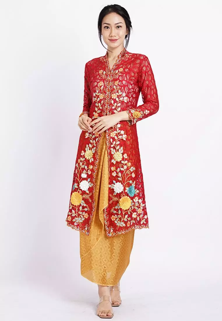 Kebaya Panjang Bordir Handmade 3D Series