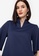 ZALORA WORK navy Notch Neck Wide Sleeves Top 07C3EAAB049A9AGS_3
