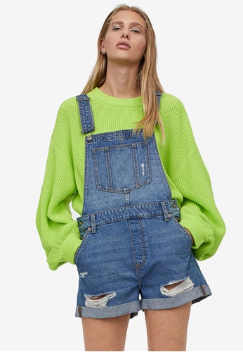 H&M blue Denim Dungaree Shorts 449EBAA59F5A5AGS_1