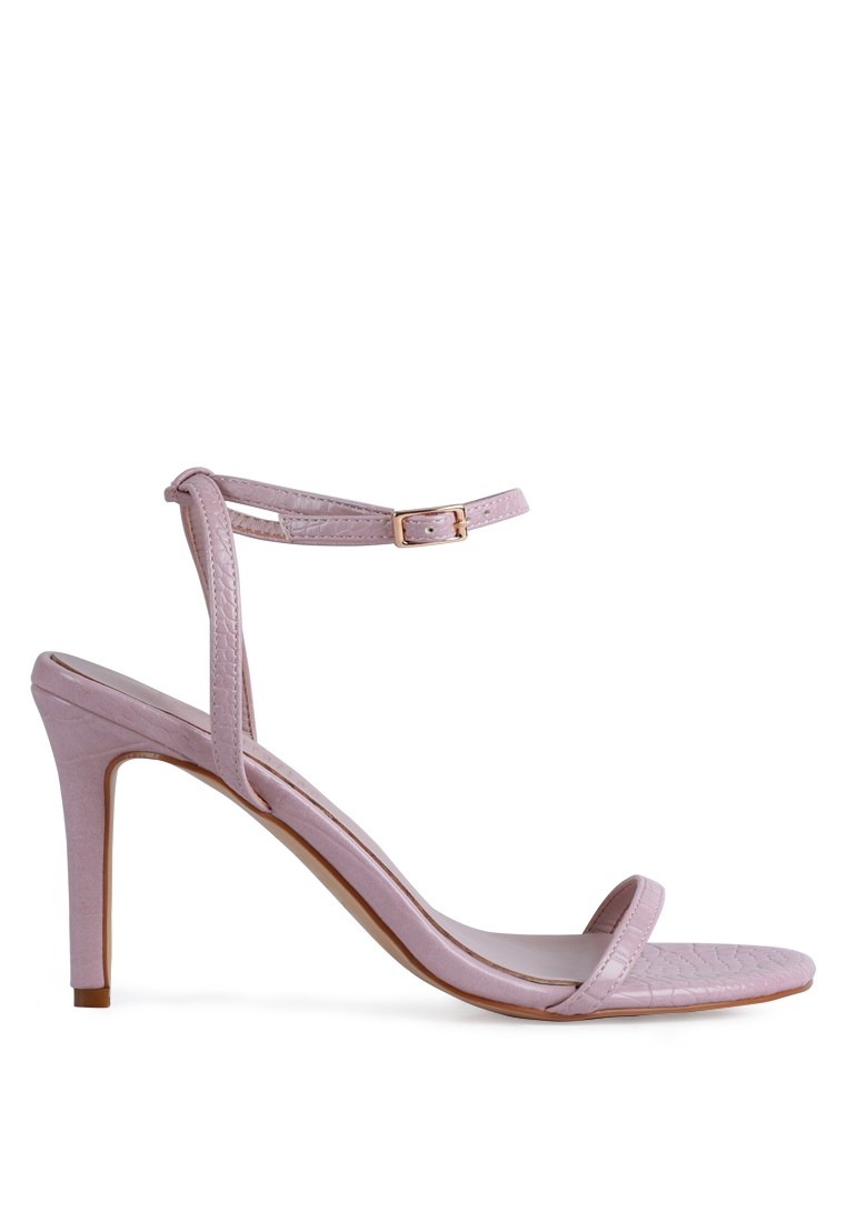 Pink Croc High Heeled Sandal