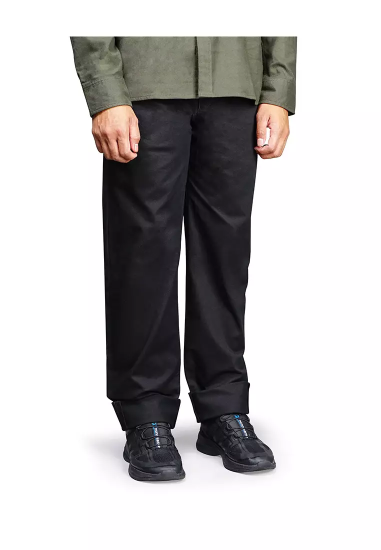 Gloaming Celana Panjang Reguler Fit Pants Pria Hitam Polos Gloaming Original