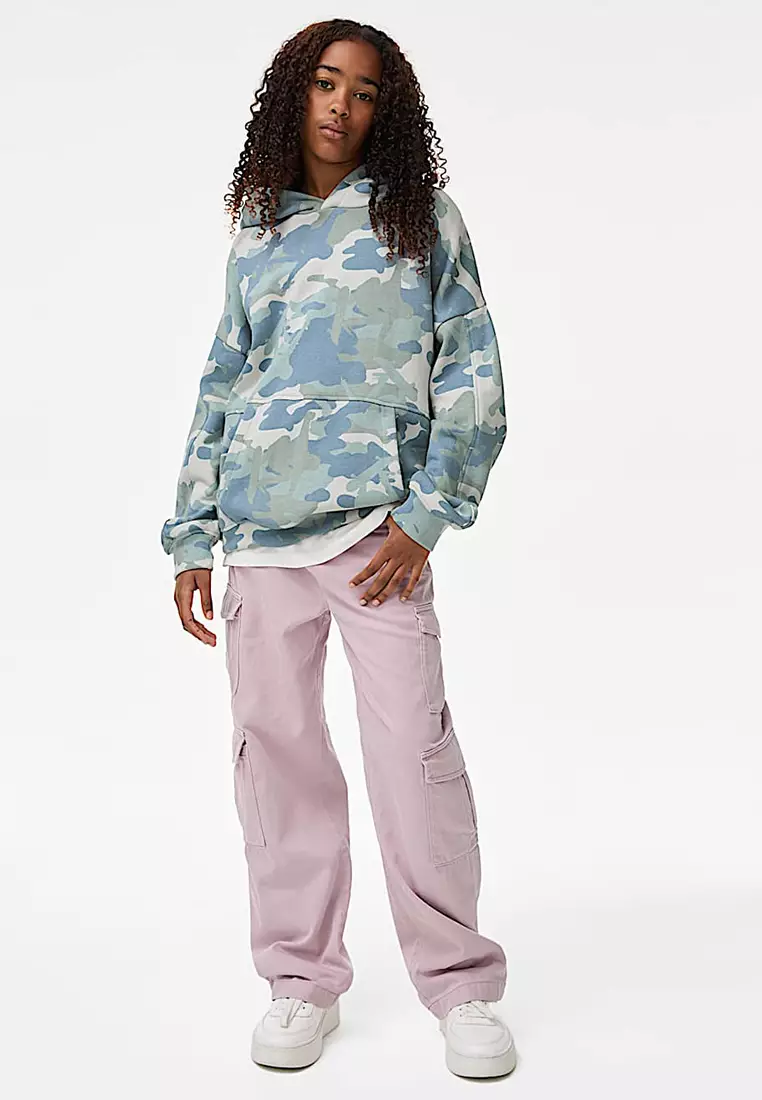 Cotton Rich Camouflage Hoodie