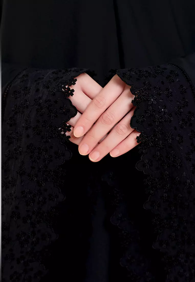 Siti Khadijah Telekung Signature Sakura in Black
