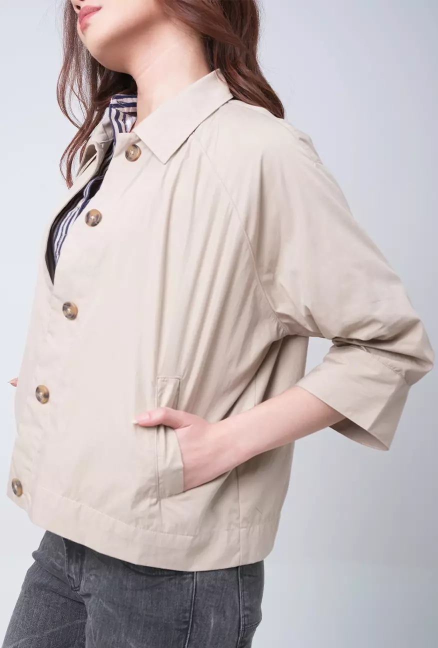 Kemeja Wanita Charvie Khaki