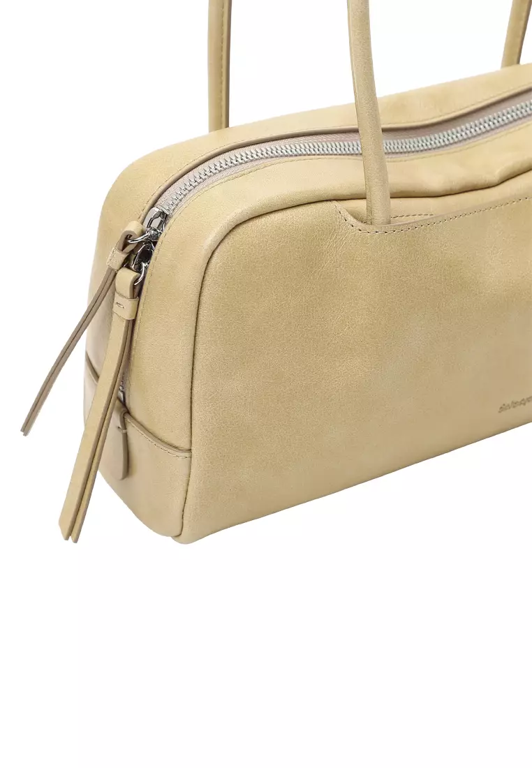 TONA Pocket East West Boston Bag - Distressed Milkshake Latte