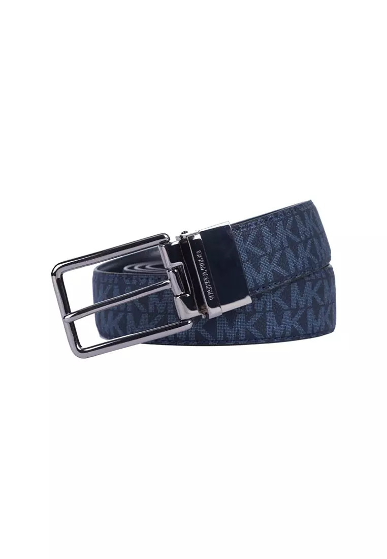 Buy Michael Kors Men's Haze Blue Signature Pattern Belt 36F1LBLY9B