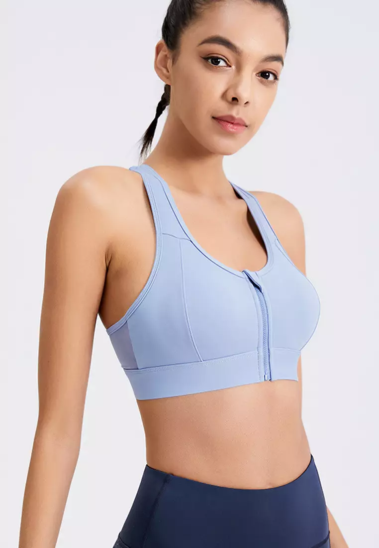 High-Support PowerSoft Zip-Front Sports Bra for Women 32C-42C, Old Navy
